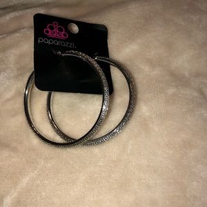 Silver hoop earrings